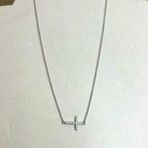 Genuine Diamond Cross Necklace on Sterling silver